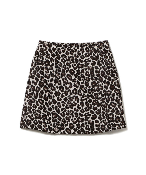 Ray BEAMS（レイビームス）の「Ray BEAMS / ヒョウ柄 ジャカード ミニ スカート（スカート・レディース・ブラック・1/0）」の6枚目の写真