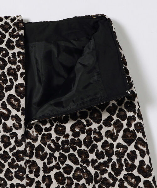 Ray BEAMS（レイビームス）の「Ray BEAMS / ヒョウ柄 ジャカード ミニ スカート（スカート・レディース・ブラック・1/0）」の8枚目の写真