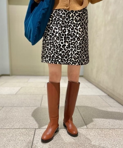 Ray BEAMS（レイビームス）の「Ray BEAMS / ヒョウ柄 ジャカード ミニ スカート（スカート・レディース・ブラック・1/0）」の14枚目の写真