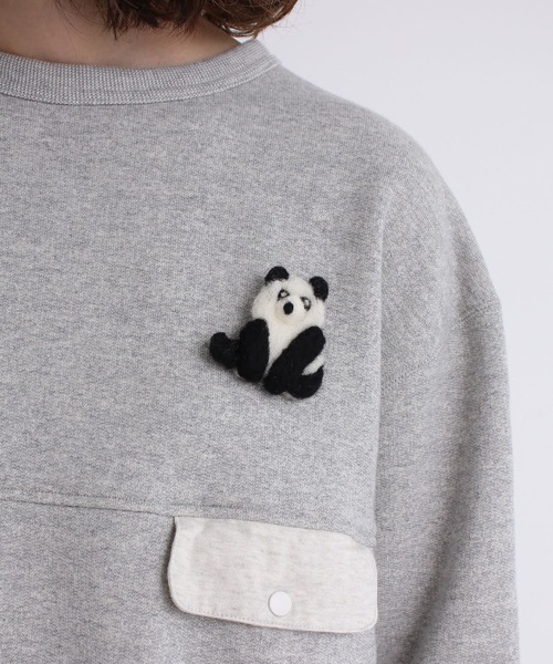 chambre de charme(シャンブルドゥシャーム)の「ANIMAL FELT BROOCH(ブローチ/コサージュ・レディース・ブラック/ブラウン/グレー/アイボリー・FREE)」の2枚目の写真