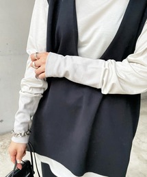 DouDou | 袖リブロンT(Tシャツ/カットソー)