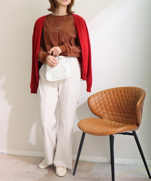 libelle more（リベル モア）の「天竺ボーダープルオーバー（Tシャツ/カットソー・レディース・ブラウン/ブラック/ベージュ/ブルー・L/M）」の14枚目の写真