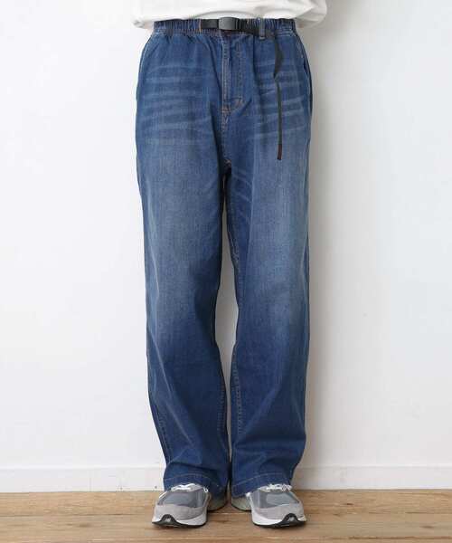 Gramicci（グラミチ）の「GRAMICCI　DENIM WIDE PANTS（デニムパンツ・メンズ・ライトインディゴブルー/インディゴブルー・LARGE/MEDIUM）」の9枚目の写真