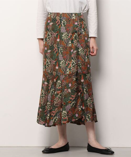 MAISON SCOTCH(メゾンスコッチ)の「ボタニカルプリント スカート【163714】(スカート・レディース・グリーン系その他・X-SMALL/SMALL)」の7枚目の写真