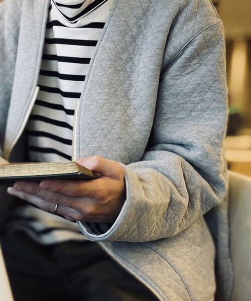 GLOSTER（グロスター）の「【GLOSTER/グロスター】キルティングZIPカーディガン（カーディガン/ボレロ・メンズ・グレー/ブラウン/ネイビー・MEDIUM/LARGE）」の8枚目の写真