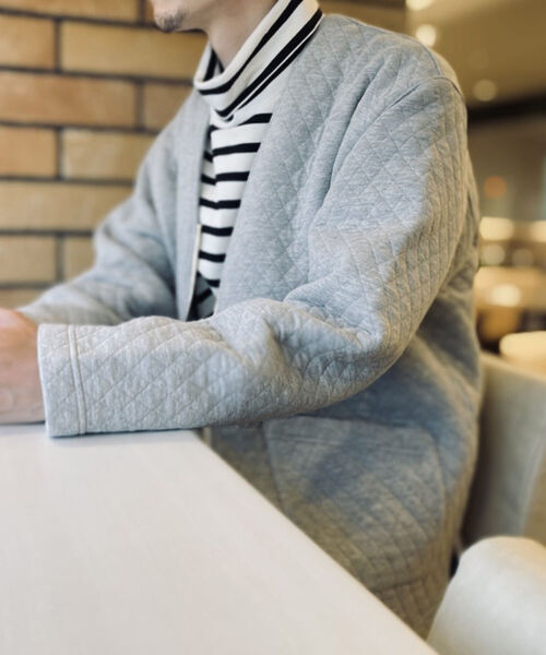 GLOSTER（グロスター）の「【GLOSTER/グロスター】キルティングZIPカーディガン（カーディガン/ボレロ・メンズ・グレー/ブラウン/ネイビー・MEDIUM/LARGE）」の12枚目の写真