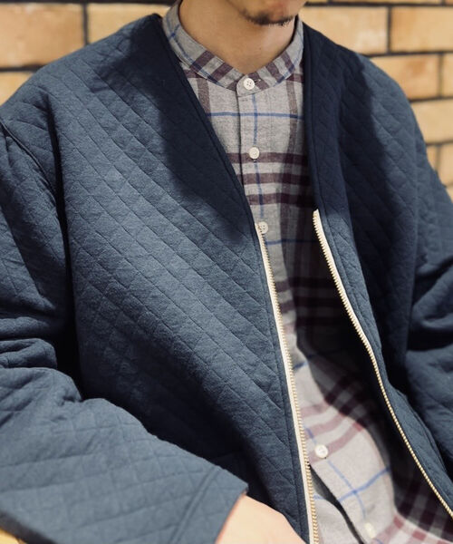 GLOSTER（グロスター）の「【GLOSTER/グロスター】キルティングZIPカーディガン（カーディガン/ボレロ・メンズ・グレー/ブラウン/ネイビー・MEDIUM/LARGE）」の22枚目の写真