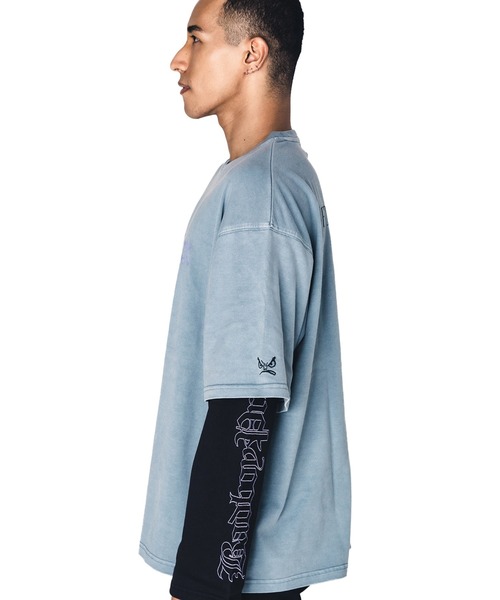 BAD BOY（バッドボーイ）の「【BADBOY】PRDX別注BADBOYレイヤードロンTee（Tシャツ/カットソー・レディース・グレー/ブラック・LARGE/MEDIUM）」の14枚目の写真