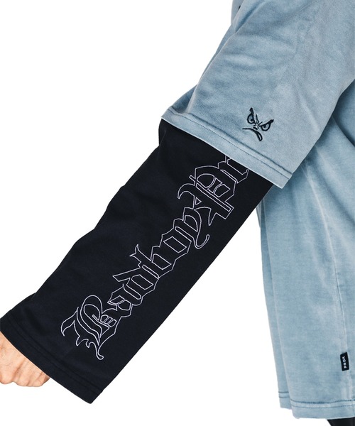 BAD BOY（バッドボーイ）の「【BADBOY】PRDX別注BADBOYレイヤードロンTee（Tシャツ/カットソー・レディース・グレー/ブラック・LARGE/MEDIUM）」の17枚目の写真