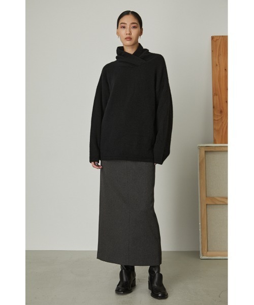 RIM.ARK（リムアーク）の「2way hood knit tops（ニット/セーター・レディース・ブラック/カーキ/ライトブラウン・FREE）」の22枚目の写真