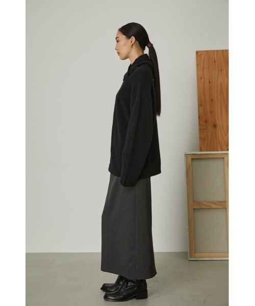 【新品タグ付き】RIM.ARK ウール混2way hood knit tops 新品タグ付き】RIM.ARK ウール混2way hood knit tops