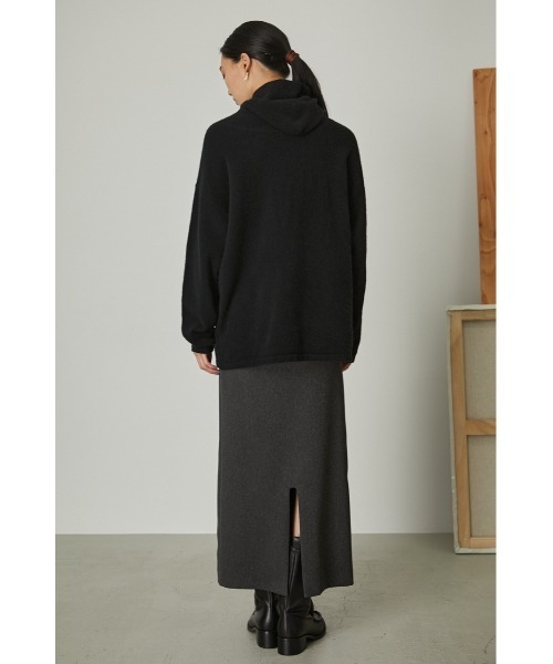 RIM.ARK（リムアーク）の「2way hood knit tops（ニット/セーター・レディース・ブラック/カーキ/ライトブラウン・FREE）」の7枚目の写真