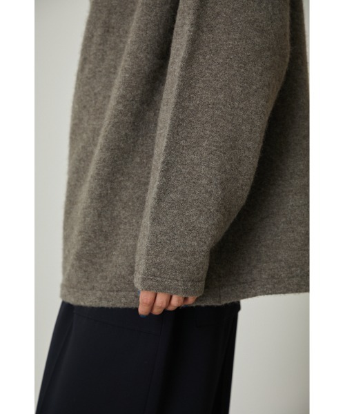 RIM.ARK（リムアーク）の「2way hood knit tops（ニット/セーター・レディース・ブラック/カーキ/ライトブラウン・FREE）」の6枚目の写真