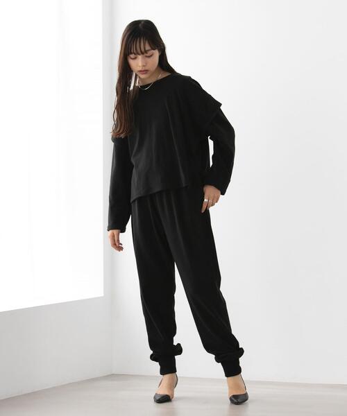 FEELING MADE（フィーリングメイド）の「FEELING MADE ストレッチマイクロフリース ジョガーパンツ <UNISEX>（スウェットパンツ・レディース・ブラック/オリーブ・SMALL/MEDIUM/LARGE）」の3枚目の写真