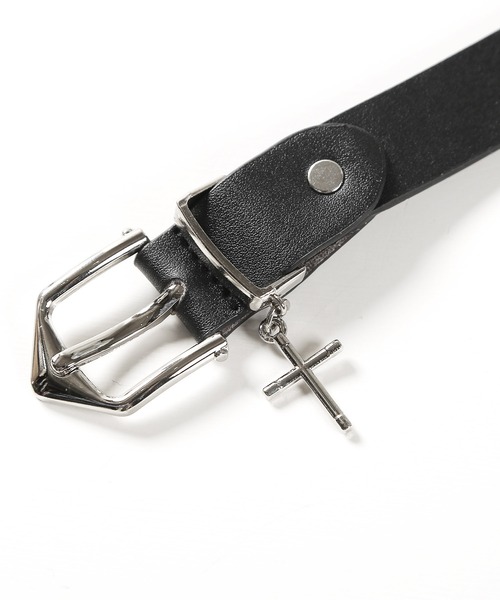 G.O.C（ジーオーシー）の「クロスチャームレザーベルト（ベルト・メンズ・ブラック・FREE）」の4枚目の写真