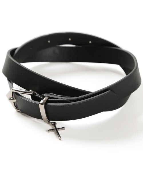 G.O.C（ジーオーシー）の「クロスチャームレザーベルト（ベルト・メンズ・ブラック・FREE）」の2枚目の写真