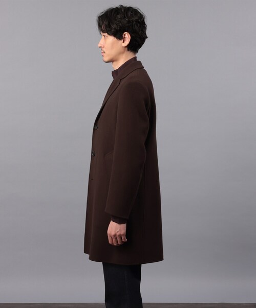TAKEO KIKUCHI(タケオキクチ)の「◆ダブルクロス チェスター コート(チェスターコート・メンズ・ダークブラウン/チャコールグレー・02/03/04)」の5枚目の写真