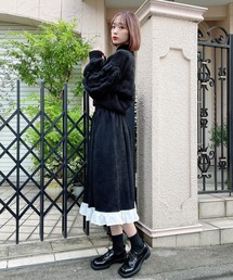 Voyage titty&Co.PETIT | 【Voyage titty&Co.】裾フリルピーチスカート(スカート)