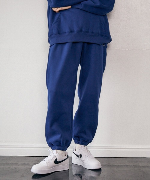 PBLIM（ページボーイリム）の「【PAGEBOYLIM】ウラキモウルーズパンツ（スウェットパンツ・レディース・グリーン/ブルー/杢グレー/クリーム・FREE）」の4枚目の写真