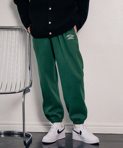 PBLIM（ページボーイリム）の「【PAGEBOYLIM】ウラキモウルーズパンツ（スウェットパンツ・レディース・グリーン/ブルー/杢グレー/クリーム・FREE）」の3枚目の写真