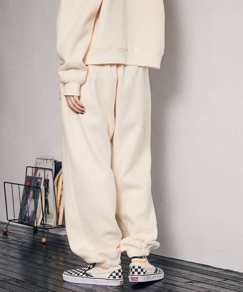 PBLIM（ページボーイリム）の「【PAGEBOYLIM】ウラキモウルーズパンツ（スウェットパンツ・レディース・グリーン/ブルー/杢グレー/クリーム・FREE）」の14枚目の写真