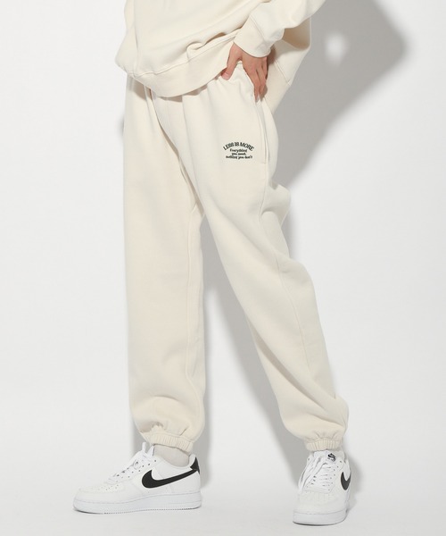 PBLIM（ページボーイリム）の「【PAGEBOYLIM】ウラキモウルーズパンツ（スウェットパンツ・レディース・グリーン/ブルー/杢グレー/クリーム・FREE）」の6枚目の写真