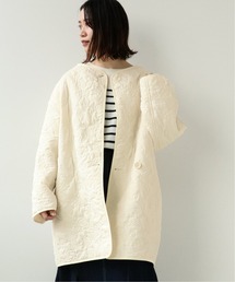 Simplicite | エンブロイダリー中綿コート◆(ノーカラーコート)