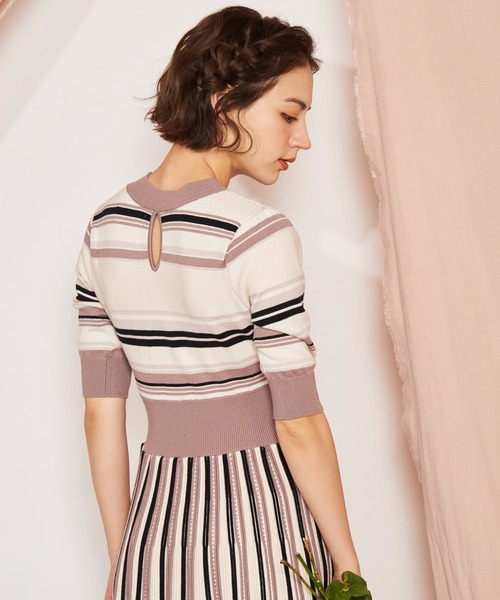 NOELA（ノエラ）の「マルチボーダーニットワンピ（ワンピース）」 - WEAR