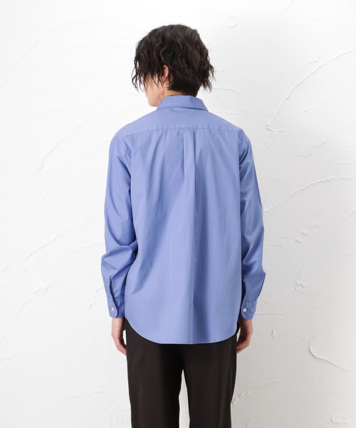 NAVY（ネイビー）の「オーガニックコットン ブロードレギュラーシャツ（シャツ/ブラウス・メンズ・ブルー/ホワイト/グレイッシュベージュ・M/L/XL）」の22枚目の写真