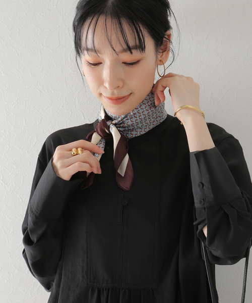 Simplicite（サンプリシテ）の「Assortスカーフ2（ストール/ショール・レディース・ブラック/ホワイト/レッド/ブラウン/ブルー・FREE）」の4枚目の写真