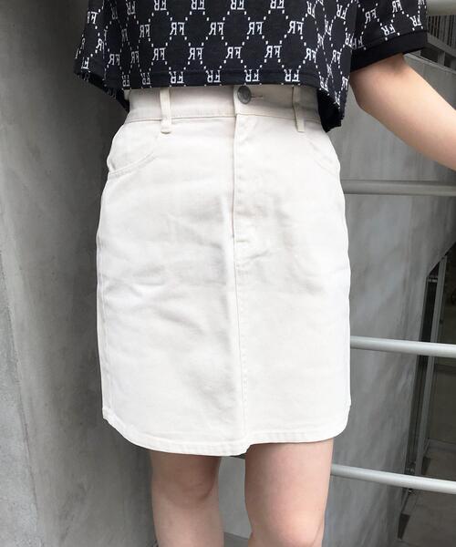 INGNI(イング)の「台形スカート/A(デニムスカート・レディース・アイボリー/グレー/ブラック・FREE)」の13枚目の写真