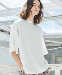 Mock neck big T-shirts/モックネックビッグTシャツ