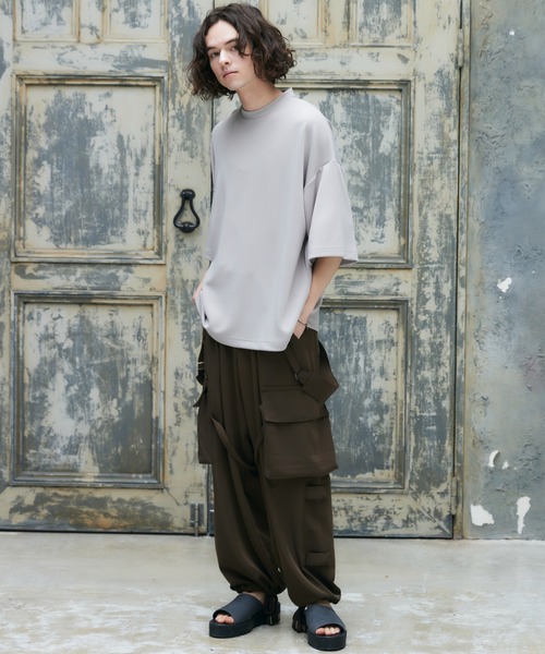 CASPER JOHN（キャスパージョン）の「Mock neck big T-shirts/モックネックビッグTシャツ（Tシャツ/カットソー・メンズ・ホワイト/ライトグレー/ブラック/オレンジ/ダークブルー・SMALL/MEDIUM/LARGE）」の19枚目の写真