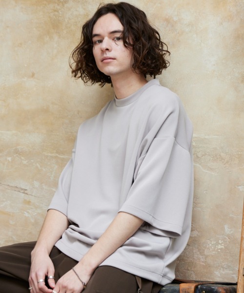 CASPER JOHN（キャスパージョン）の「Mock neck big T-shirts/モックネックビッグTシャツ（Tシャツ/カットソー・メンズ・ホワイト/ライトグレー/ブラック/オレンジ/ダークブルー・SMALL/MEDIUM/LARGE）」の22枚目の写真