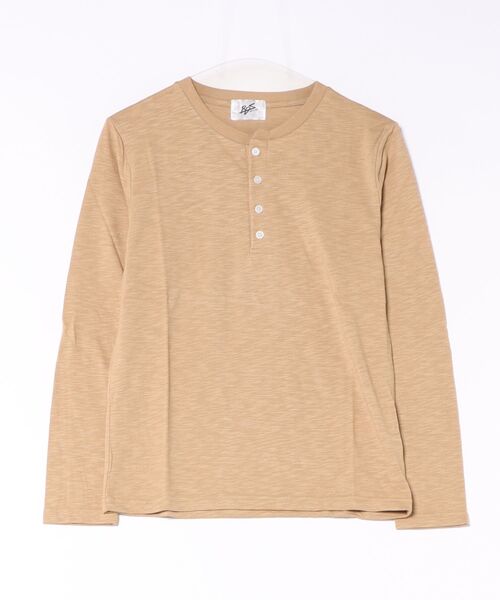 B.I.D.（ビーアイディー）の「《Bd》ヘンリーネックスラブ天竺カットソー（Tシャツ/カットソー・レディース・ホワイト/ブラック/ベージュ/ネイビー/グレー/カーキ/ライトピンク・X-LARGE/LARGE/MEDIUM）」の11枚目の写真