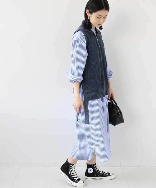 JOURNAL STANDARD relume（ジャーナルスタンダード　レリューム）の「製品染めジップベスト◆（ベスト・レディース・ネイビー/ナチュラル・FREE）」の13枚目の写真