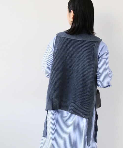 JOURNAL STANDARD relume（ジャーナルスタンダード　レリューム）の「製品染めジップベスト◆（ベスト・レディース・ネイビー/ナチュラル・FREE）」の17枚目の写真