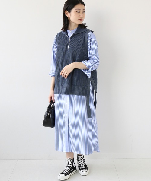 JOURNAL STANDARD relume（ジャーナルスタンダード　レリューム）の「製品染めジップベスト◆（ベスト・レディース・ネイビー/ナチュラル・FREE）」の11枚目の写真