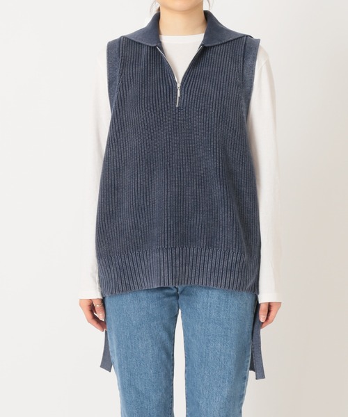 JOURNAL STANDARD relume（ジャーナルスタンダード　レリューム）の「製品染めジップベスト◆（ベスト・レディース・ネイビー/ナチュラル・FREE）」の18枚目の写真