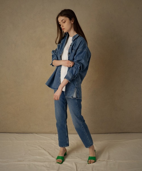 Levi's(リーバイス)の「Levi's(R) RED ユーティリティシャツ SACRAMENTO RIVER BLUE TOP(シャツ/ブラウス・レディース・ブルー・S/XS/M)」の6枚目の写真