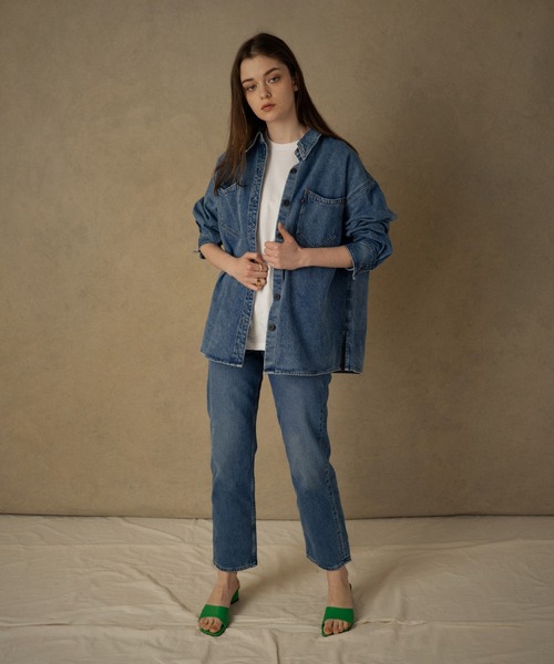 Levi's(リーバイス)の「Levi's(R) RED ユーティリティシャツ SACRAMENTO RIVER BLUE TOP(シャツ/ブラウス・レディース・ブルー・S/XS/M)」の4枚目の写真
