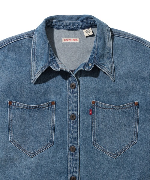 Levi's(リーバイス)の「Levi's(R) RED ユーティリティシャツ SACRAMENTO RIVER BLUE TOP(シャツ/ブラウス・レディース・ブルー・S/XS/M)」の9枚目の写真