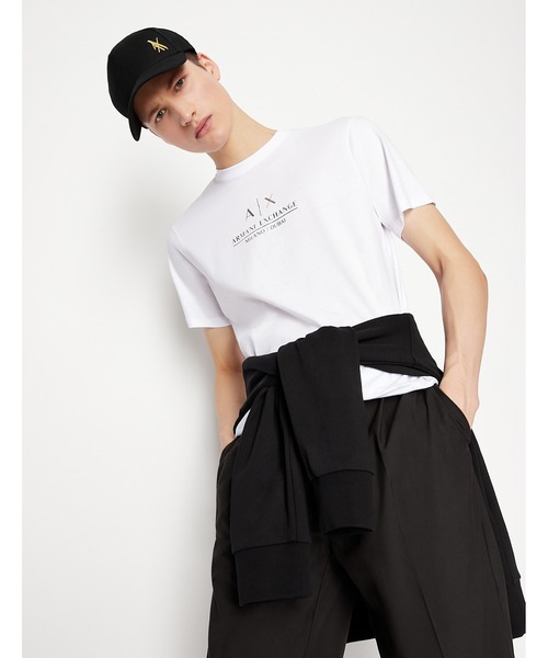 ARMANI EXCHANGE(アルマーニエクスチェンジ)の「【A|X アルマーニ エクスチェンジ】A|Xロゴ 半袖クルーネックTシャツ/REGULAR(Tシャツ/カットソー・メンズ・ホワイト/ブラック/ネイビー・SMALL/MEDIUM/LARGE/X-LARGE/X-SMALL)」の9枚目の写真