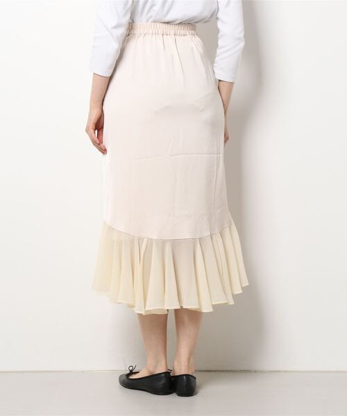 ur,Melty（ユアメルティー）の「裾切替マーメイドスカート（スカート・レディース・ブラック/オフホワイト/イエロー・FREE）」の5枚目の写真