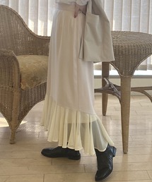 裾切替マーメイドスカート