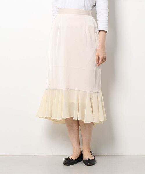 ur,Melty（ユアメルティー）の「裾切替マーメイドスカート（スカート・レディース・ブラック/オフホワイト/イエロー・FREE）」の8枚目の写真