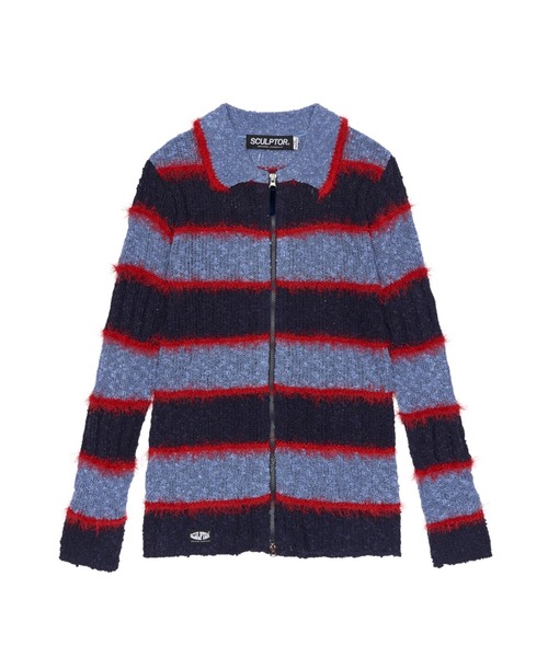 SCULPTOR（スカルプター）の「Mixed Yarn Collared Cardigan/ミックスヤーンカラーカーディガン（カーディガン/ボレロ・レディース・ブラウン/イエロー/ブルー/ミント・MEDIUM/SMALL）」の11枚目の写真