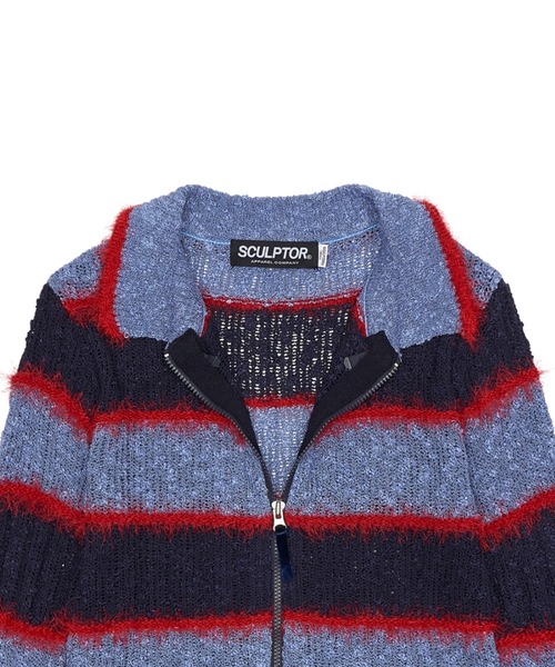 SCULPTOR（スカルプター）の「Mixed Yarn Collared Cardigan/ミックスヤーンカラーカーディガン（カーディガン/ボレロ・レディース・ブラウン/イエロー/ブルー/ミント・MEDIUM/SMALL）」の13枚目の写真