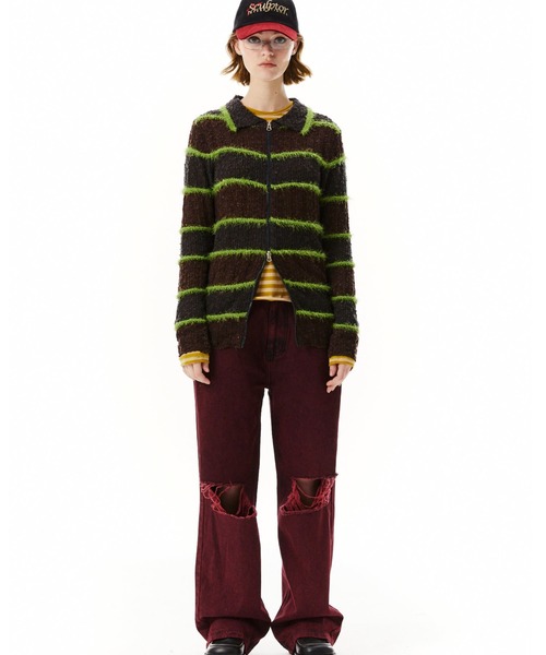 SCULPTOR（スカルプター）の「Mixed Yarn Collared Cardigan/ミックスヤーンカラーカーディガン（カーディガン/ボレロ・レディース・ブラウン/イエロー/ブルー/ミント・MEDIUM/SMALL）」の16枚目の写真