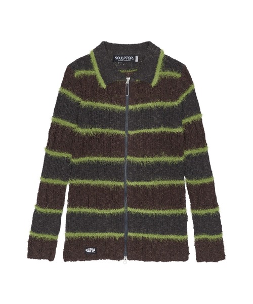 SCULPTOR（スカルプター）の「Mixed Yarn Collared Cardigan/ミックスヤーンカラーカーディガン（カーディガン/ボレロ・レディース・ブラウン/イエロー/ブルー/ミント・MEDIUM/SMALL）」の18枚目の写真